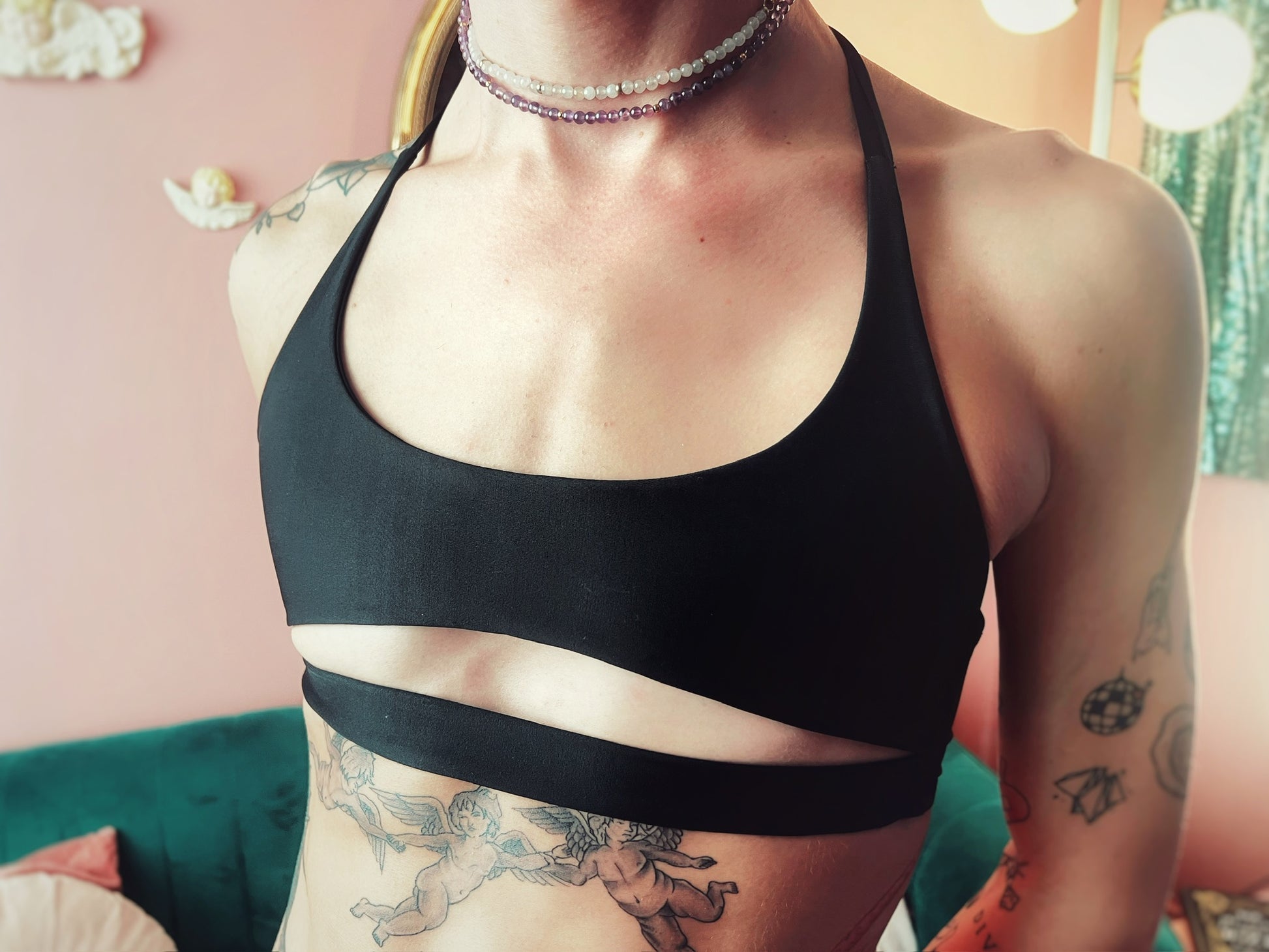 Black Cutout Bikini Top image 0